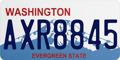WA license plate AXR8845