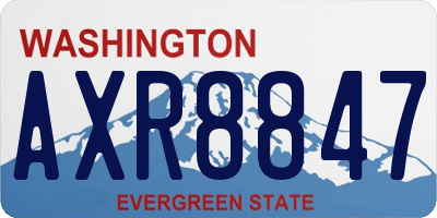 WA license plate AXR8847