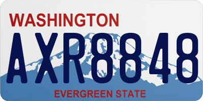 WA license plate AXR8848