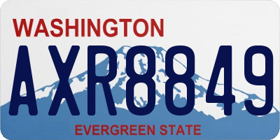 WA license plate AXR8849