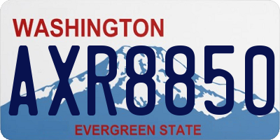 WA license plate AXR8850