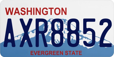 WA license plate AXR8852