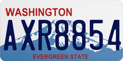 WA license plate AXR8854
