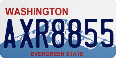 WA license plate AXR8855
