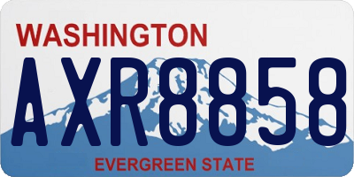 WA license plate AXR8858