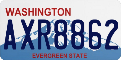 WA license plate AXR8862