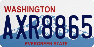 WA license plate AXR8865