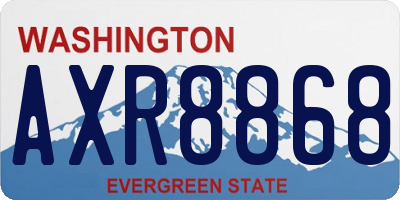WA license plate AXR8868
