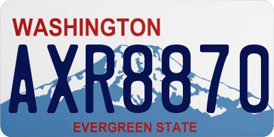 WA license plate AXR8870