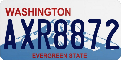 WA license plate AXR8872