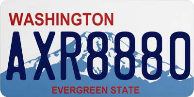WA license plate AXR8880