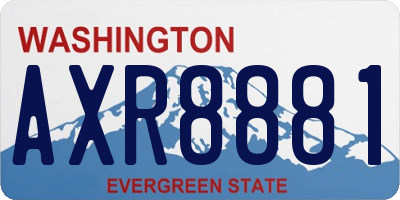 WA license plate AXR8881