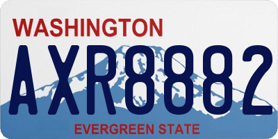 WA license plate AXR8882