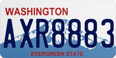 WA license plate AXR8883