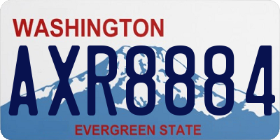 WA license plate AXR8884
