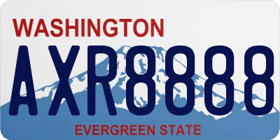WA license plate AXR8888