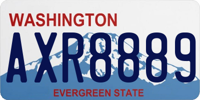 WA license plate AXR8889