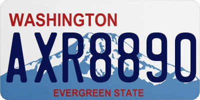 WA license plate AXR8890