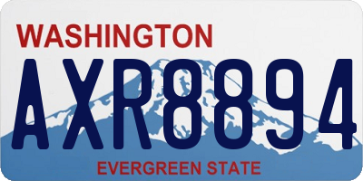 WA license plate AXR8894