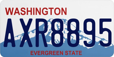 WA license plate AXR8895