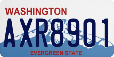 WA license plate AXR8901