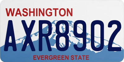 WA license plate AXR8902