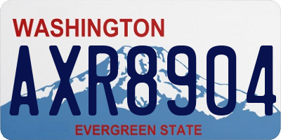 WA license plate AXR8904