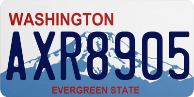 WA license plate AXR8905