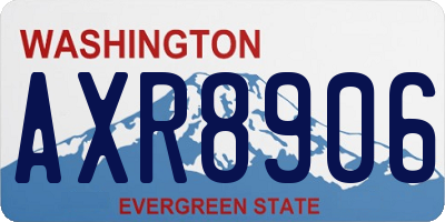 WA license plate AXR8906