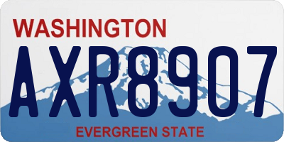 WA license plate AXR8907
