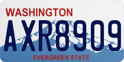 WA license plate AXR8909
