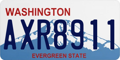 WA license plate AXR8911