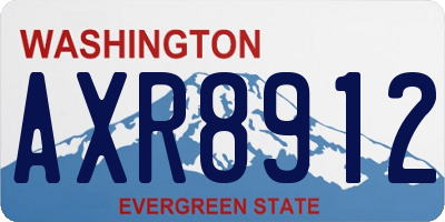 WA license plate AXR8912
