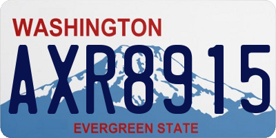 WA license plate AXR8915