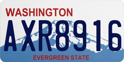WA license plate AXR8916
