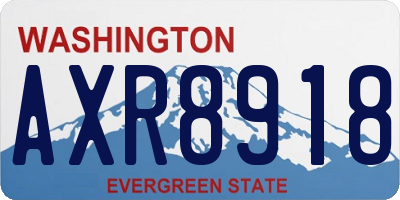 WA license plate AXR8918