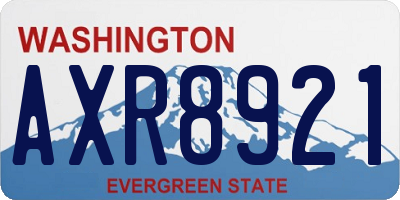 WA license plate AXR8921