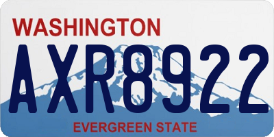 WA license plate AXR8922