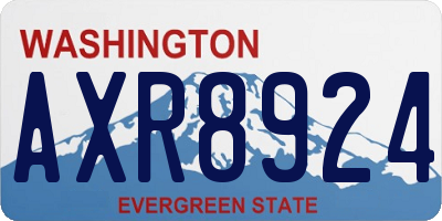 WA license plate AXR8924