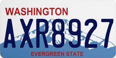 WA license plate AXR8927