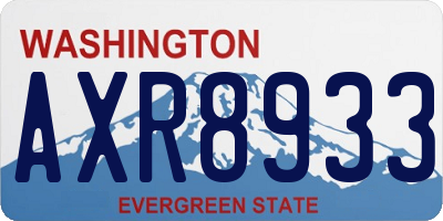 WA license plate AXR8933