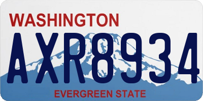 WA license plate AXR8934