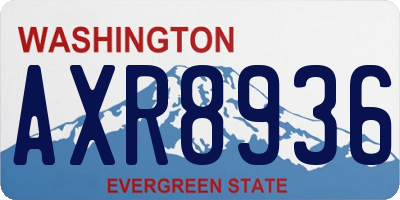 WA license plate AXR8936
