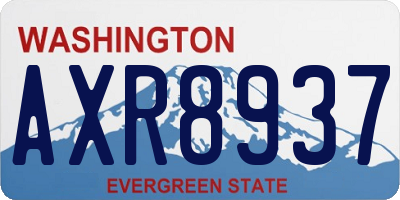 WA license plate AXR8937