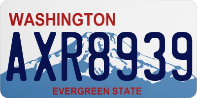 WA license plate AXR8939