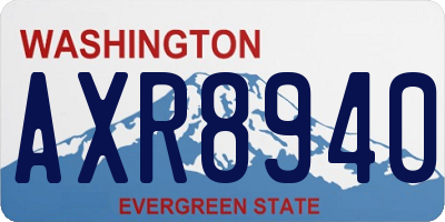 WA license plate AXR8940