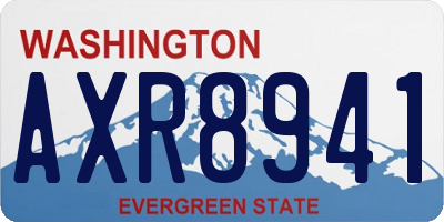 WA license plate AXR8941