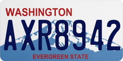 WA license plate AXR8942
