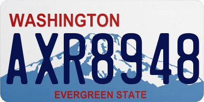 WA license plate AXR8948