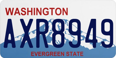 WA license plate AXR8949